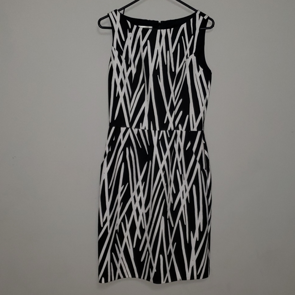 Talbots | Midi Dress Size 6 Black and White